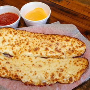5 Star Cheesy Bread served with you choice of cheese dip or Twisted Marinara Sauce.